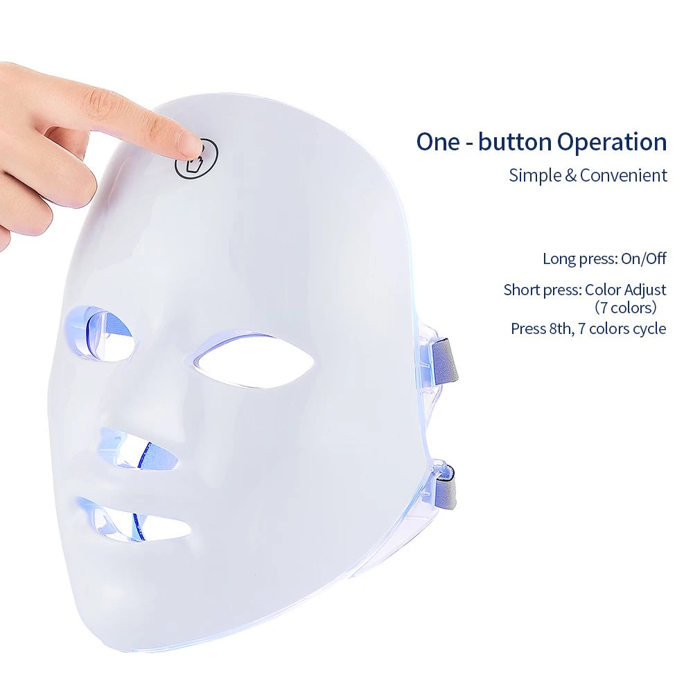 Masque LED Photon Thérapie - porté